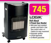 Logik Roll About 3 Panel Gas Heater