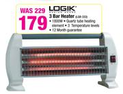 Logik 3 Bar Heater LGB-333