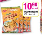 Mewo Noodles Assorted-4's Per Pack
