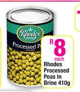 Rhodes Processes Peas In Brine-410g Each