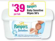 Pampers Baby Sensitive Wipe 56's-Per Tub