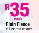 Plain Fleece Assorted Colours-Each
