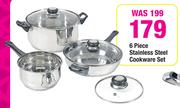 6 Piece Stainless Steel Cookware Set