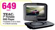 Teac 7" Portable DVD Player