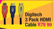 Digitech 3 Pack HDMI Cable