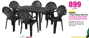 7 Piece Ebony Patio Set