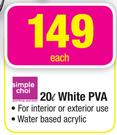 Simple Choice White PVA-20Ltr Each