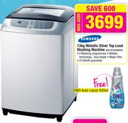 Samsung 13Kg Metallic Silver Top Load Washing Machine WA13F5S4UWA/F