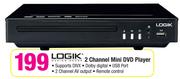 Logik 2 Channel Mini DVD Player