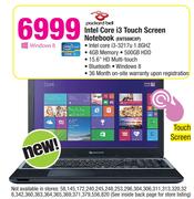 Packard Bell Intel Core i3 Touch Screen Notebook ENTE69CXP