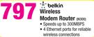 Belkin Wireless Modem Router N300