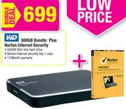 WD 500GB Bundle Plus Norton Internet Security