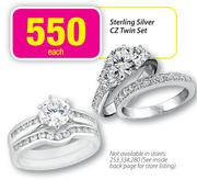Sterling Silver CZ Twin Set Each