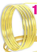 4mm 9ct Gold 'C' Shaped Bangles Each