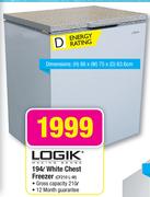 Logik 194L White Chest Freezer CF210 L-W