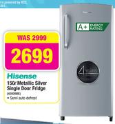 Hisense 150L Metallic Silver Single Door Fridge H200RME