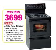 4 Solid Plate Compact Stove BLKDSS-494