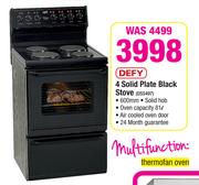 Defy 4 Solid Plate Black Stove DSS497