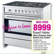 Russel Hobbs 90cm Stainless Steel Electric Gas Cooker
