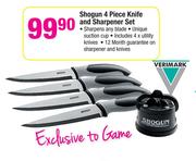 Verimark 4 Piece Knife And Sharpener Set