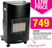 Logik Roll About 3 Panel Gas Heater