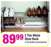 2 Tier Metal Shoe Rack