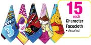 Character Facecloth Assorted-Each