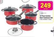 Mainstays 10 Piece Carbon Steel Cookware Set