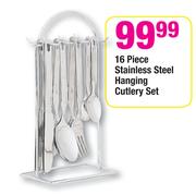 16 Piece Stainless Steel Hanging Cutlery Set