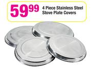 4-Piece Stainless Steel Stove Plate Covers