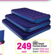 Camp Master Single Flocked Airbed-Each