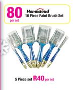 Homestead 10 Piece Paint Brush Set-Per Set