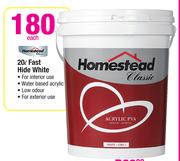 Homestead 20L Fast Hide White-Each