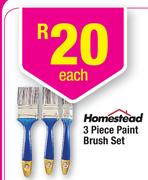 Homestead 3 Piece Paint Brush Set-Each