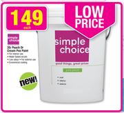Simple Choice 20L Peach Or Cream PVA Paint-Each
