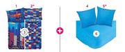 City Scene Essential 4 Piece Comforter Sets (Single)