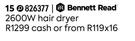 Bennett Read 2600W Hair Dryer 826377