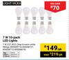 Light Worx 7W 10 Pack LED Lights-Per Pack
