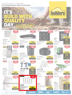 Builders Inland : It's Build With Quality Day (15 April - 12 May 2025), page 1