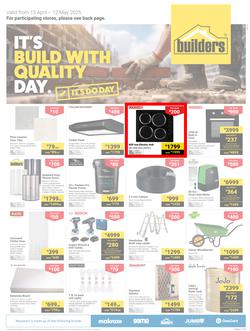 Builders Inland : It's Build With Quality Day (15 April - 12 May 2025), page 1
