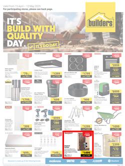 Builders Inland : It's Build With Quality Day (15 April - 12 May 2025), page 1
