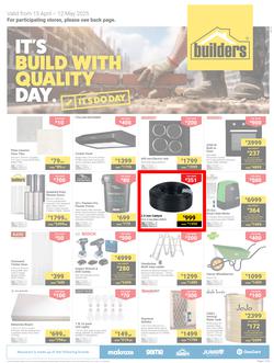 Builders Inland : It's Build With Quality Day (15 April - 12 May 2025), page 1