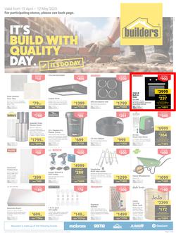Builders Inland : It's Build With Quality Day (15 April - 12 May 2025), page 1