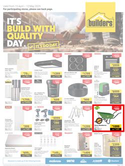 Builders Inland : It's Build With Quality Day (15 April - 12 May 2025), page 1