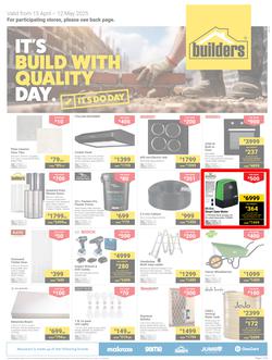 Builders Inland : It's Build With Quality Day (15 April - 12 May 2025), page 1