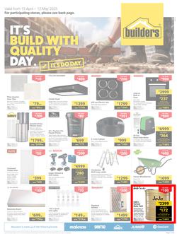 Builders Inland : It's Build With Quality Day (15 April - 12 May 2025), page 1