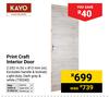 Kayo Print Craft Interior Door