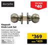 Dortello Keypush Knob Lock Set