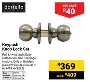 Dortello Keypush Knob Lock Set