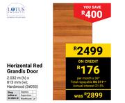 Lotus Horizontal Red Grandis Door